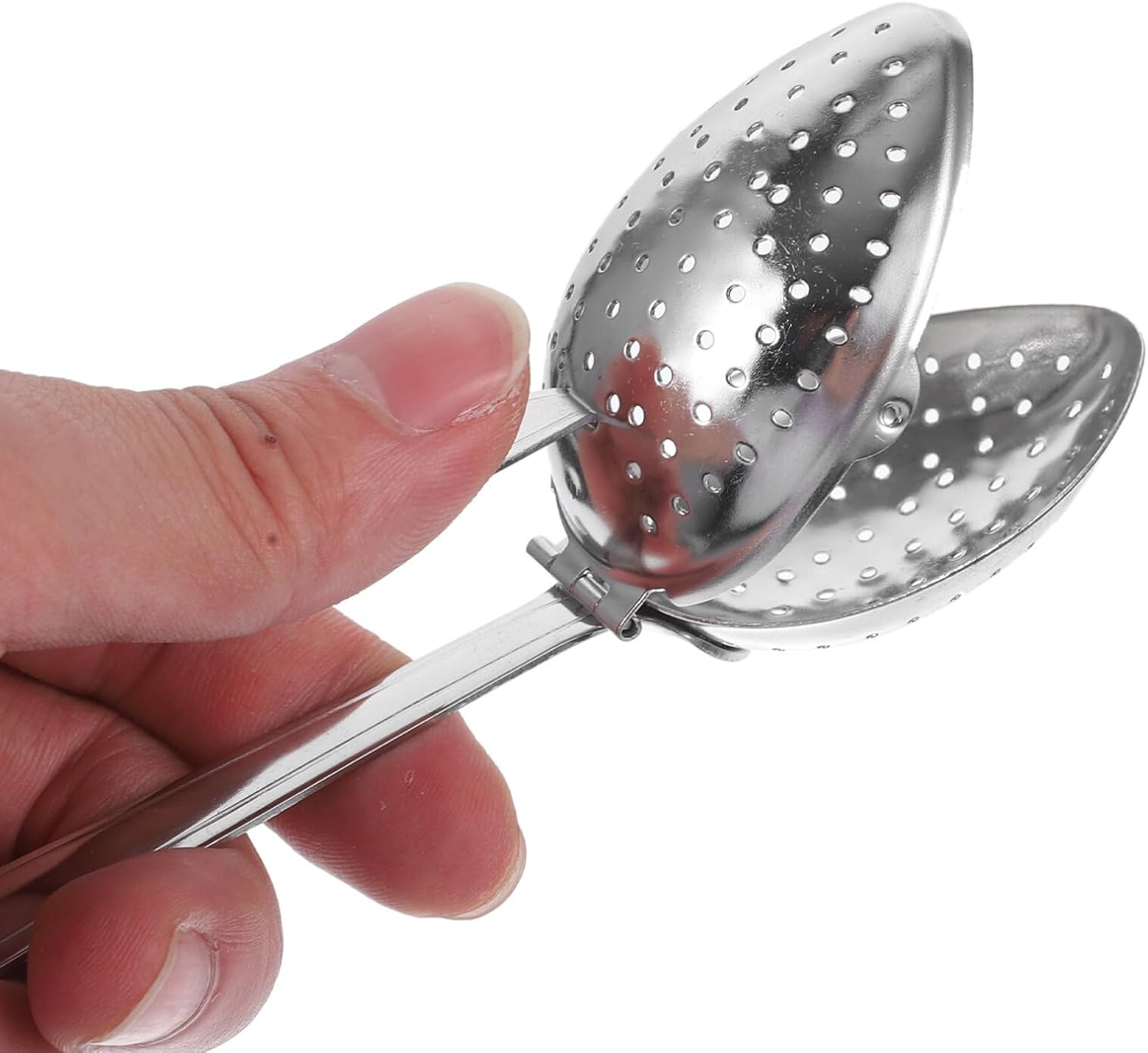 SHERCHPRY 1 cesta de té de acero inoxidable, coladores de té con tapa, colador de té extrafino, infusor de té de acero inoxidable, té caliente, té