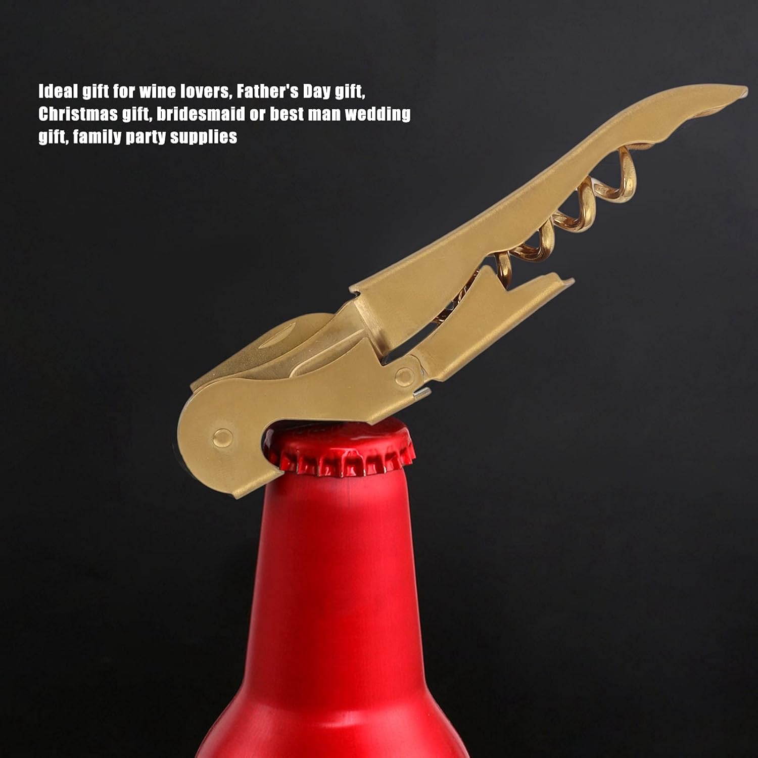 Sacacorchos de vino, sacacorchos de forma linda, abridor de botellas de vino, removedor de botellas para camareros, herramienta manual fácil de