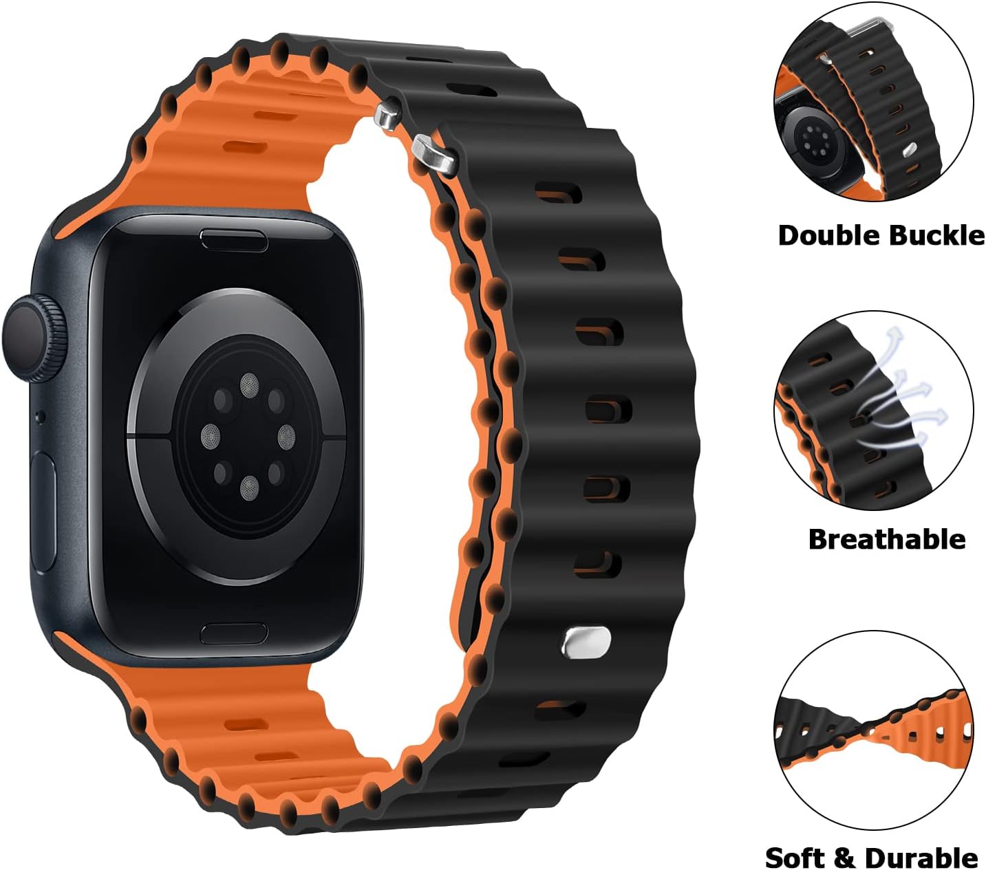 Anlinser Bands Compatible with Apple Watch Band 41mm 40mm 38mm, Adjustable Strap Designed for Apple Watch SE Series 9 8 7 6 5 4 3 2 1