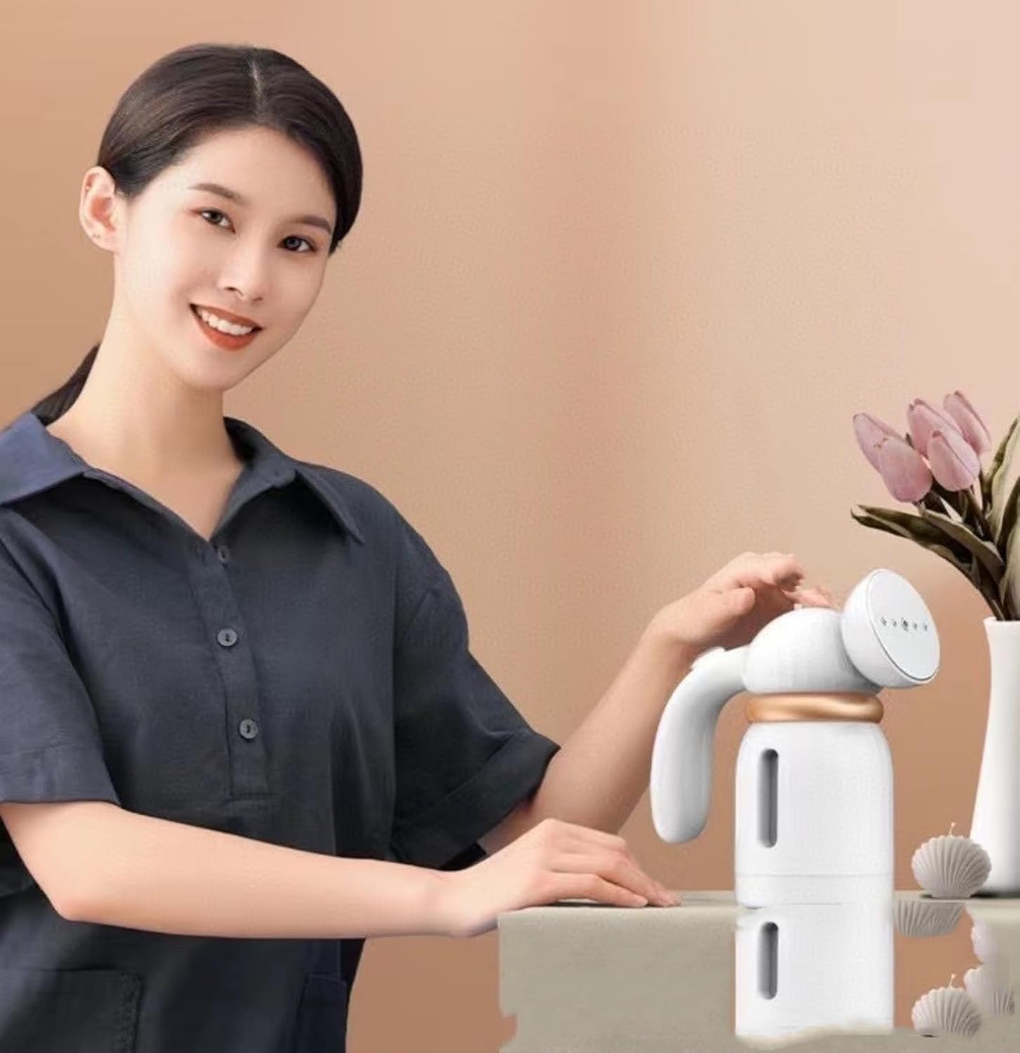 LaBdip Máquina de planchar de mano, máquina de planchar de vapor portátil, de mano, protección multifuncional contra sobrecalentamiento del hogar,