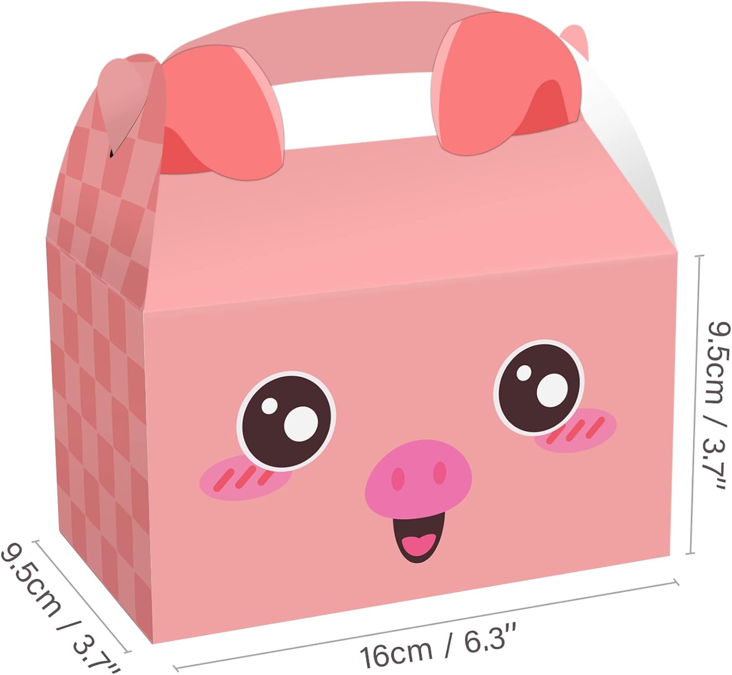Paquete de 12 cajas de regalo de fiesta de animales de granja, caja de regalo de fiesta temática de animales, cajas de cartón con asa para baby