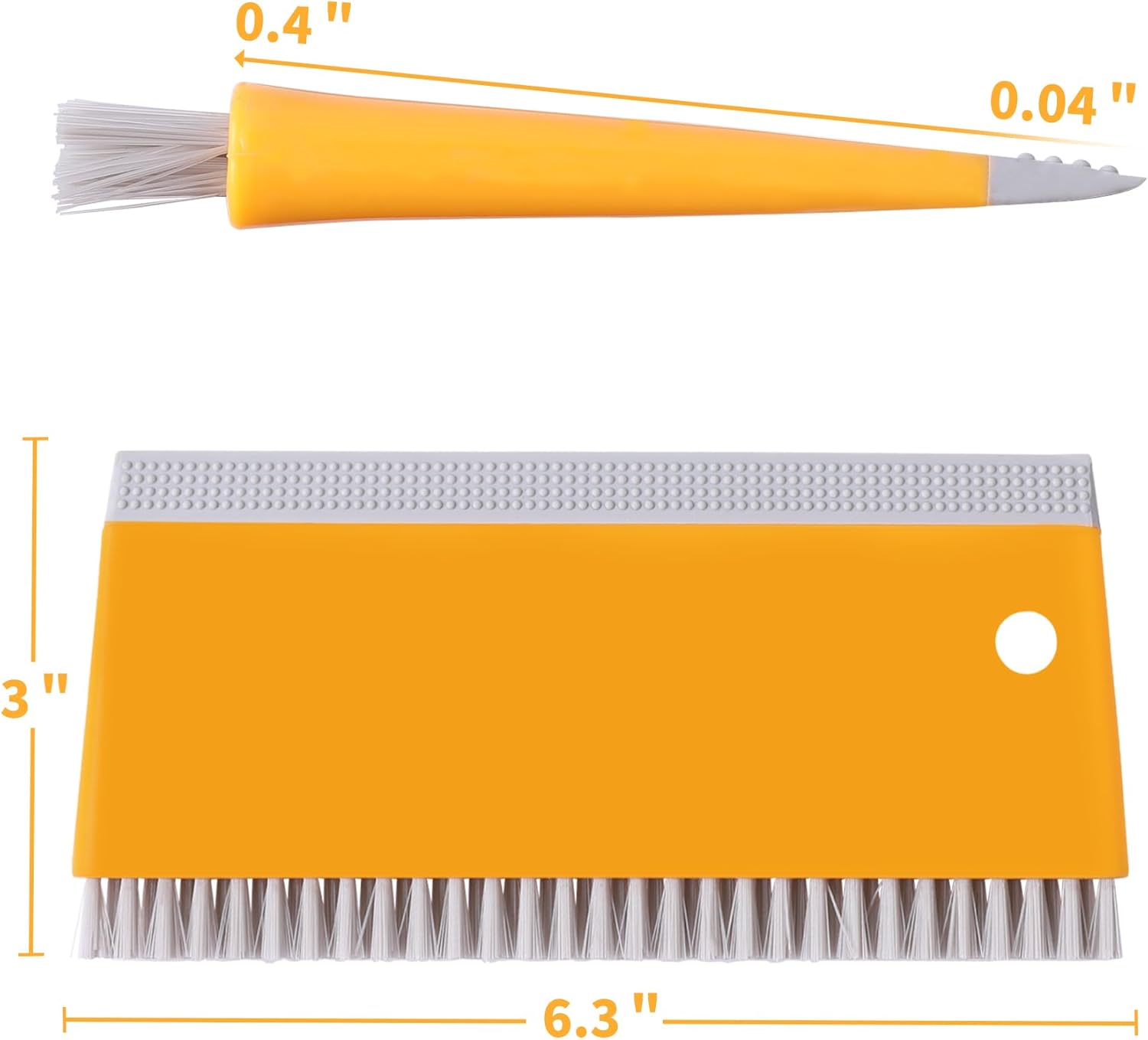 BOOMJOY Paquete de 2 espátulas para fregadero, escobilla pequeña de 6 pulgadas con cepillo de encimera, para fregadero, vidrio, automóvil, baño,