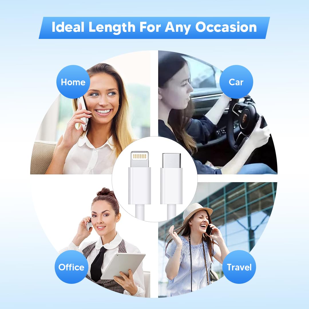 Presentamos el Lightningn-14 el cable definitivo para iPhone 14 de 3.3 pies con carga rápida Lightnign y transferencia de datos sin problemas