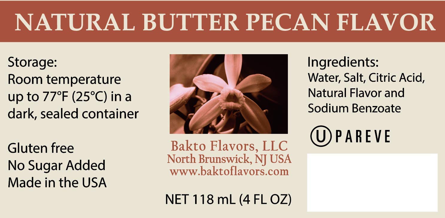 Bakto Flavors Mantequilla natural sabor a nuez – 4 onzas líquidas