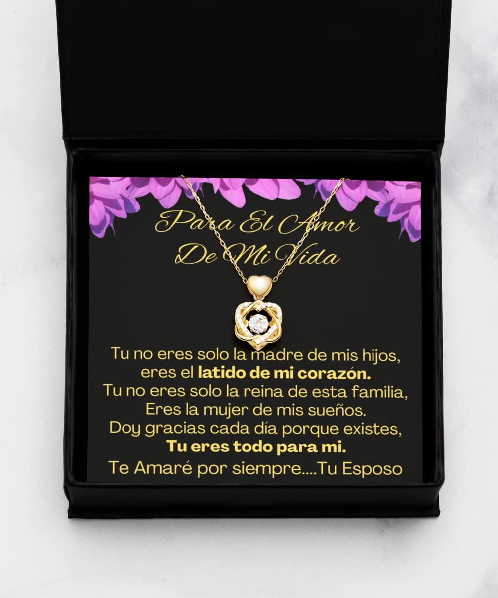 Cadena de oro para esposa con mensaje personalizado, regalo de aniversario de boda o Navidad, pendiente para mujer