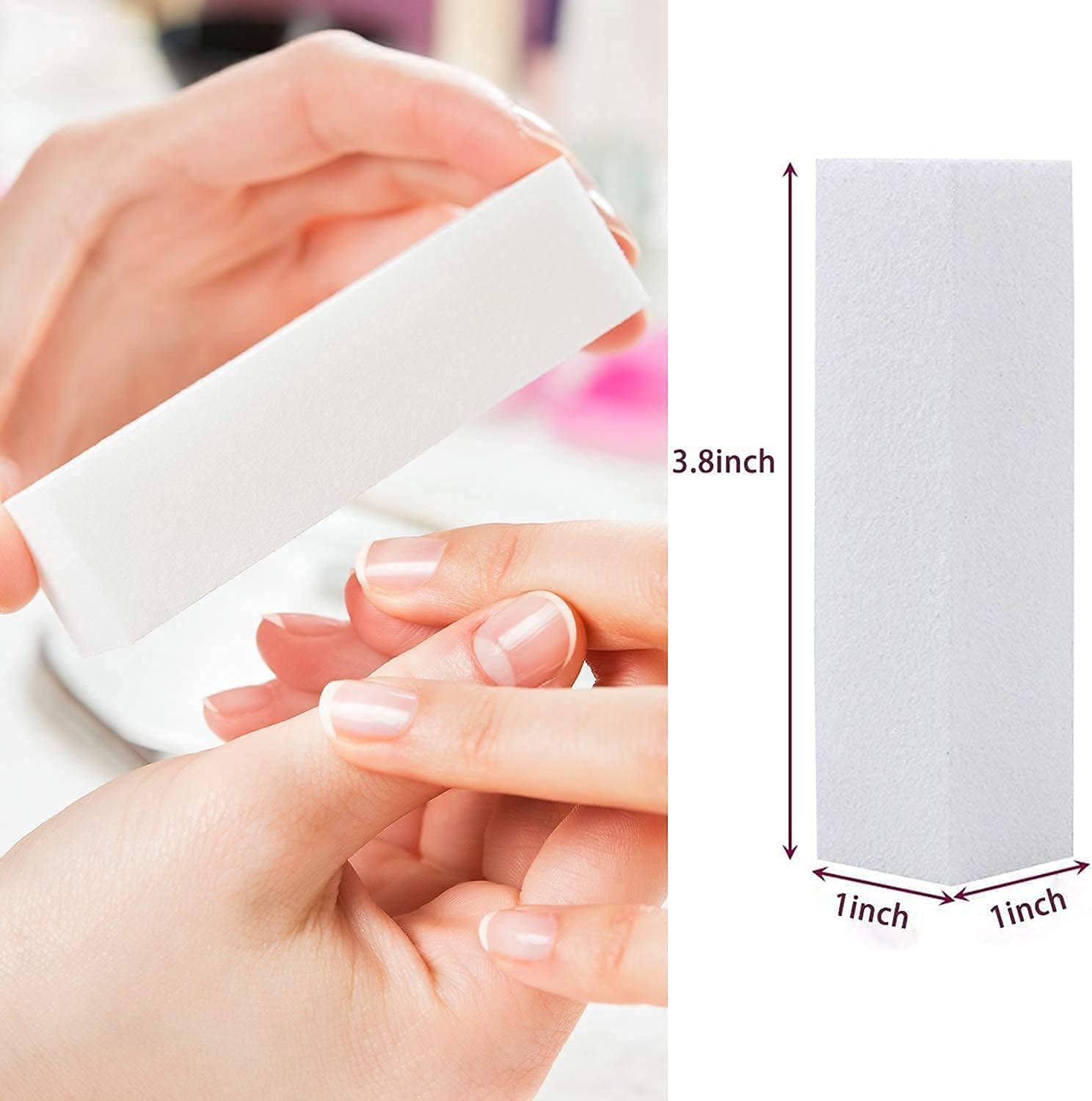 15 limas de uñas mixtas y pulidor con caja, kit de herramientas de manicura profesional para el cuidado de las uñas, bloque amortiguador