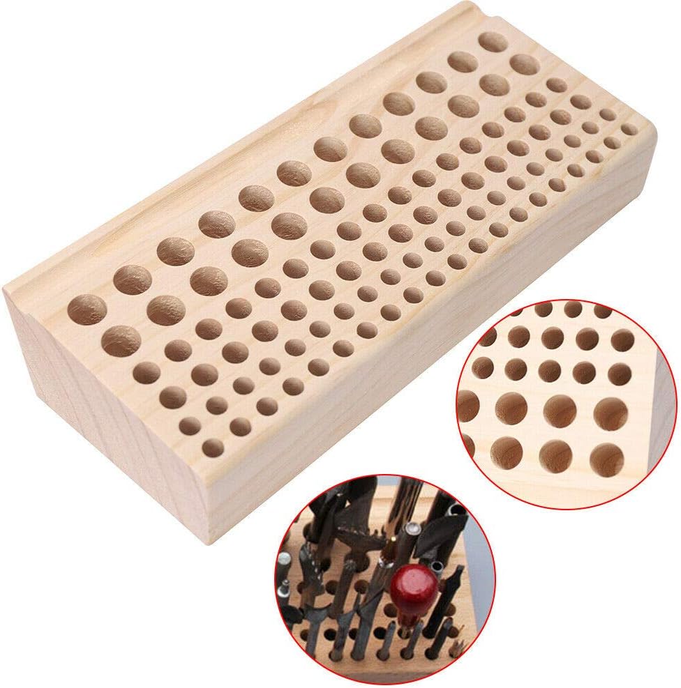 Fetcoi 98 Estilos Cuero Artesanal Soporte de Herramientas de Cuero Organizador de Herramientas de Cuero de Madera Profesional Caja de Almacenamiento