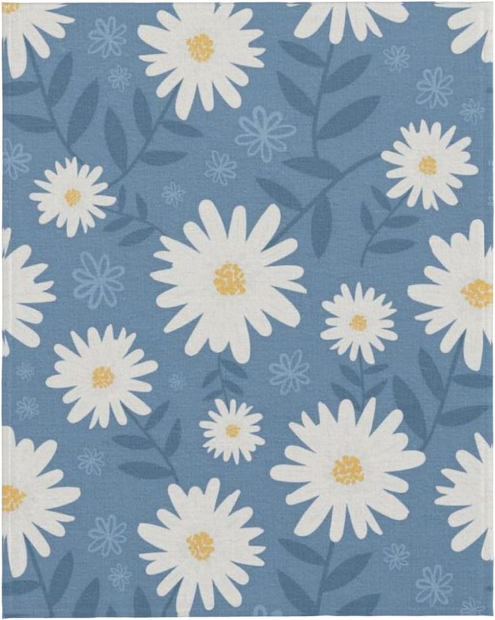 AFHYZY Manta de margaritas para mujer, suave manta de forro polar de verano, lavable, manta ligera de viaje para sofá, cama, sillón durante todas