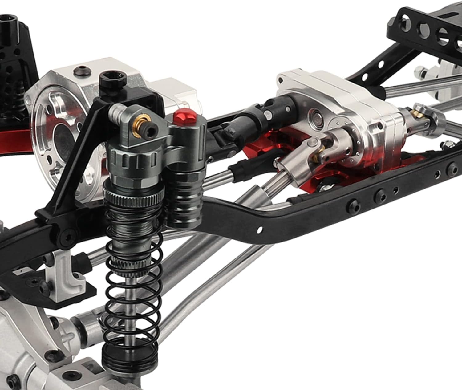 RZXYLRC 110 SCX10 II Marco de chasis de metal Control remoto Modelo de coche Simulación Escalada Actualización de coche Kit de reparación Piezas con