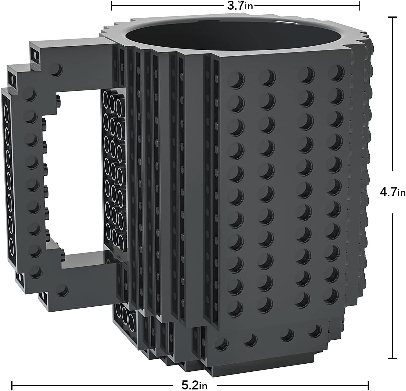 DAYMOO Taza de café con diseño de ladrillo, tazas de café geniales para niños, creativas y novedosas, taza de café divertida para hombres, adultos,