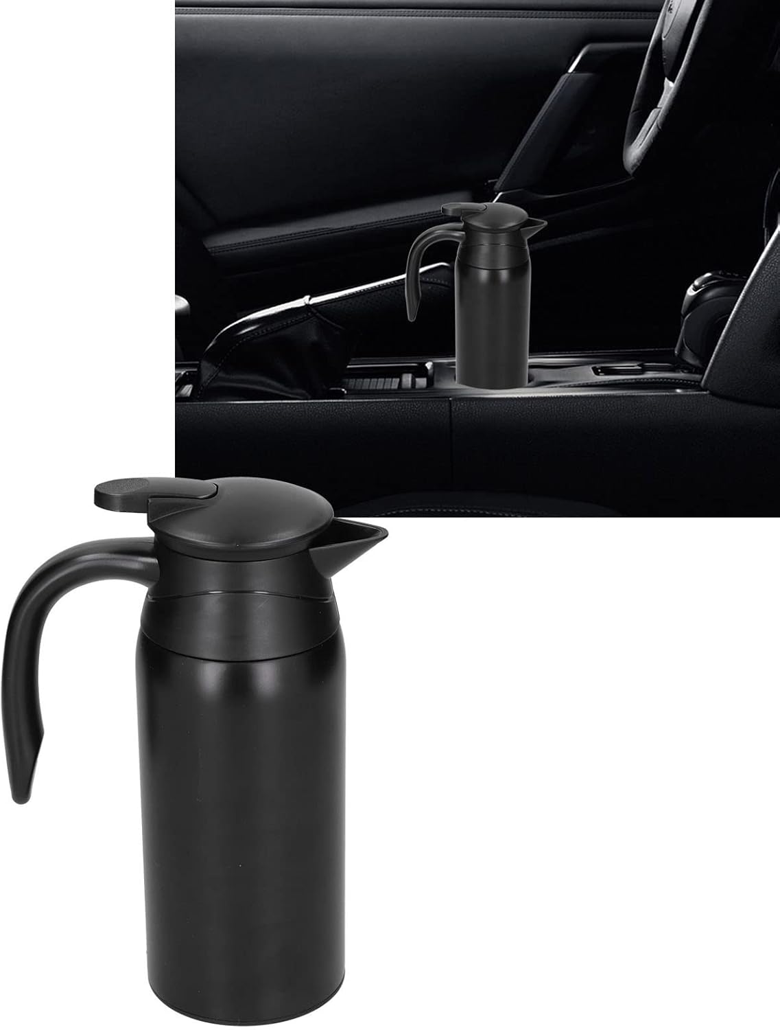 Olla de agua de gran capacidad para suministros de coche automático normalmente abierto modo dual (12V24V Mi Yi negro mate viene con una base)