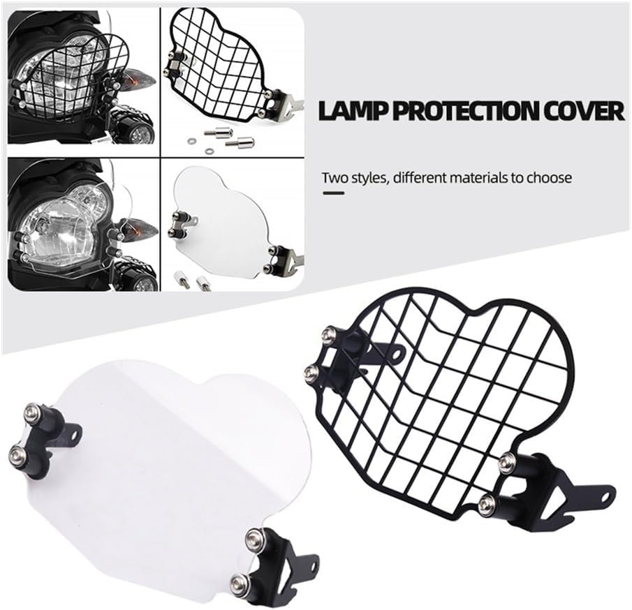 for BMW G 650 GS G650GS 2011-2017 Motorcycle Headlight Grille Cover Light Protection (Color  Acrylic (Clear))