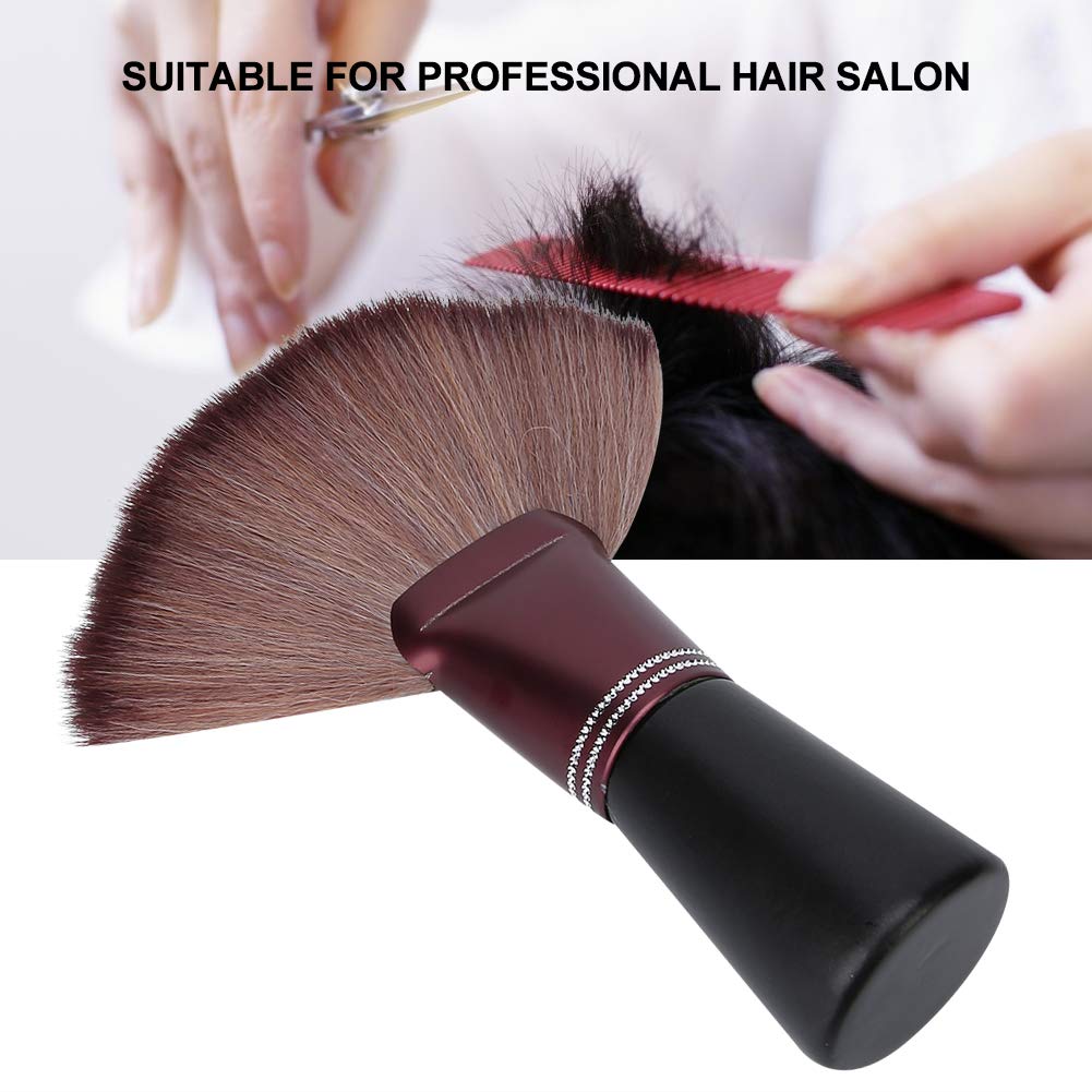 Cepillo de pelo de barrido de pelo de cuello de peluquería, Forma de abanico Peluquería suave Plumero de pelo roto, Cepillo de pelo grueso