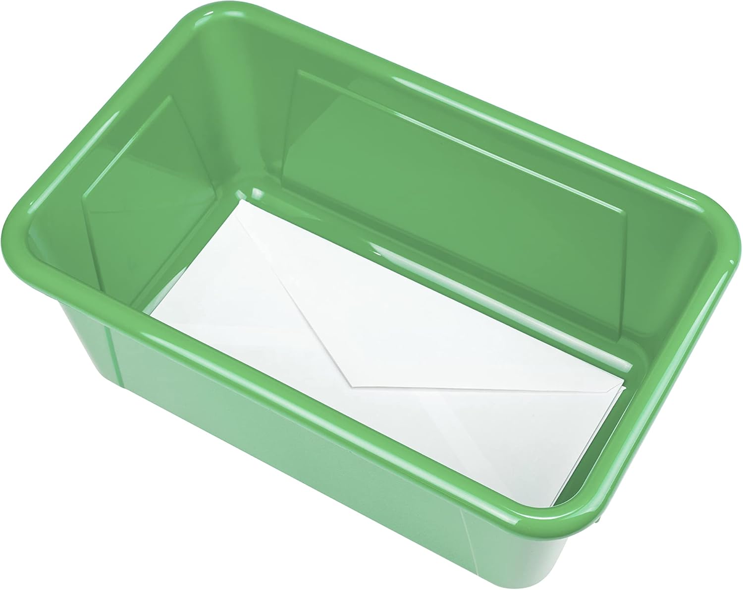 Storex – Cubos pequeños de almacenamiento, paquete de 5, de 12.2 x 7.8 x 5.1 pulgadas, color verde, (62417U05C)