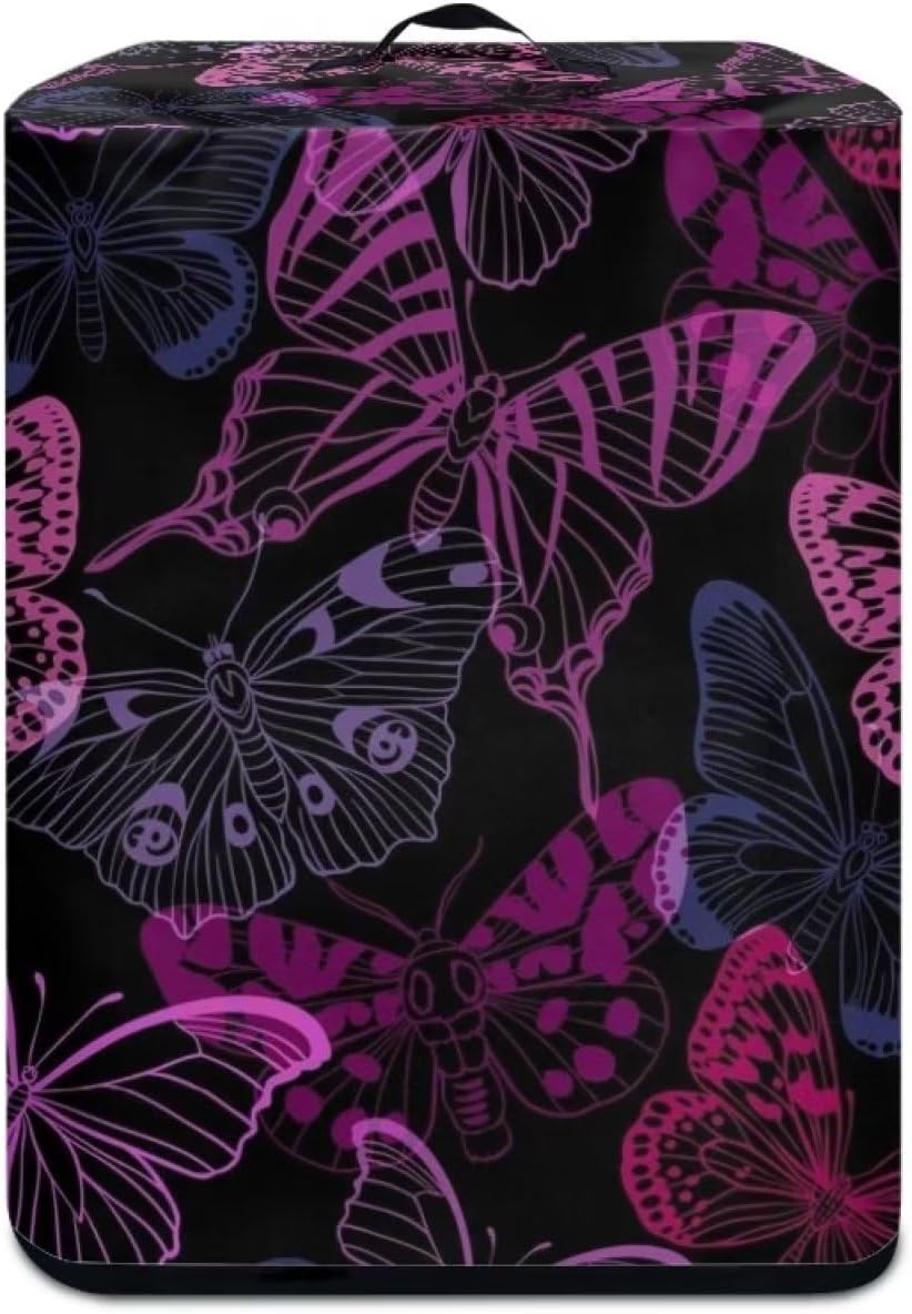 Fundas para freidora de aire extra grandes, diseño de mariposa morada, accesorios cuadrados para freidora de aire de 5 a 6 cuartos de galón,