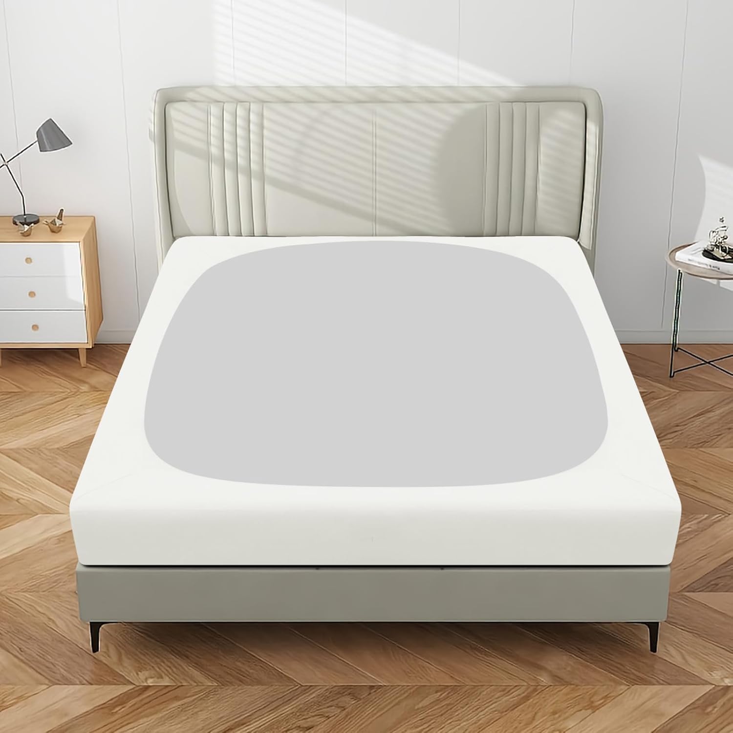 PureFit Funda elástica con somier, tamaño Queen, con somier elástico ajustable alrededor de 4 lados, resistente a las arrugas y a la decoloración,