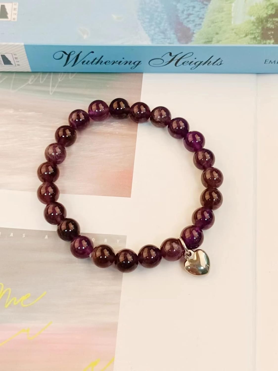 YOYONY Pulseras de cuentas de piedras preciosas naturales curativas, alivio del estrés, tensión, dolor, ansiedad, recuperación de cuentas, pulseras