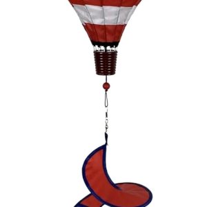 Briarwood Lane Globo de aire caliente de lujo con bandera estadounidense patriótico para todos los días, 54 pulgadas de largo Briarwood Lane Globo de aire caliente de lujo con bandera estadounidense patriótico para todos los días, 54 pulgadas de largo