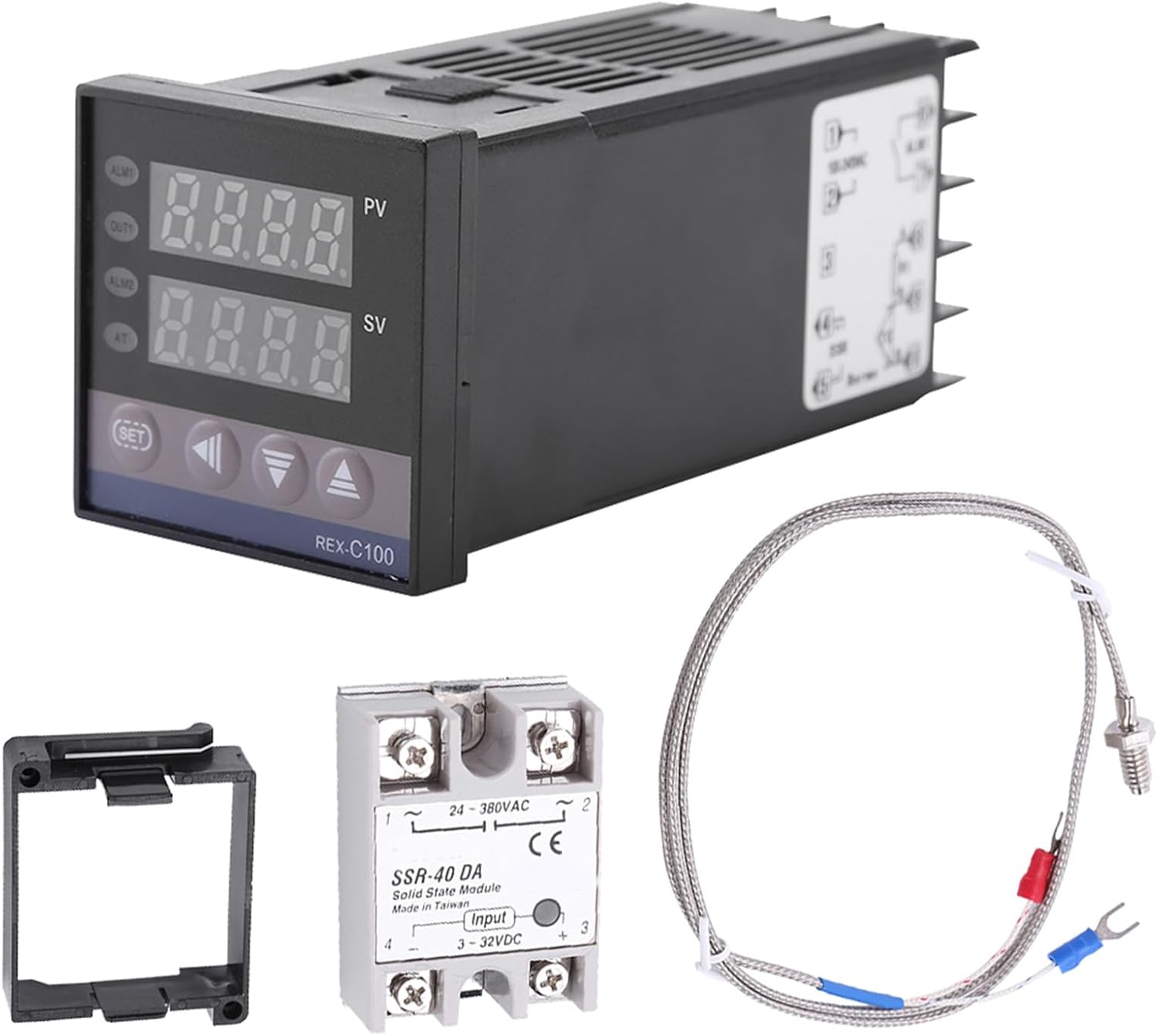 Termóstato de Digitaces, 32.0 F2,372.0 F alarma LED PID controlador de temperatura equipos AC110V-240V para la industria química de la energía