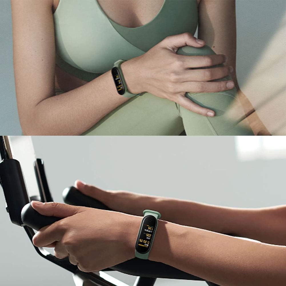 Bandas de repuesto compatibles con Xiaomi Mi Band 6Xiaomi Mi Band 5 BandAmazfit Band 5 Band, pulseras de silicona suave, correa deportiva ajustable