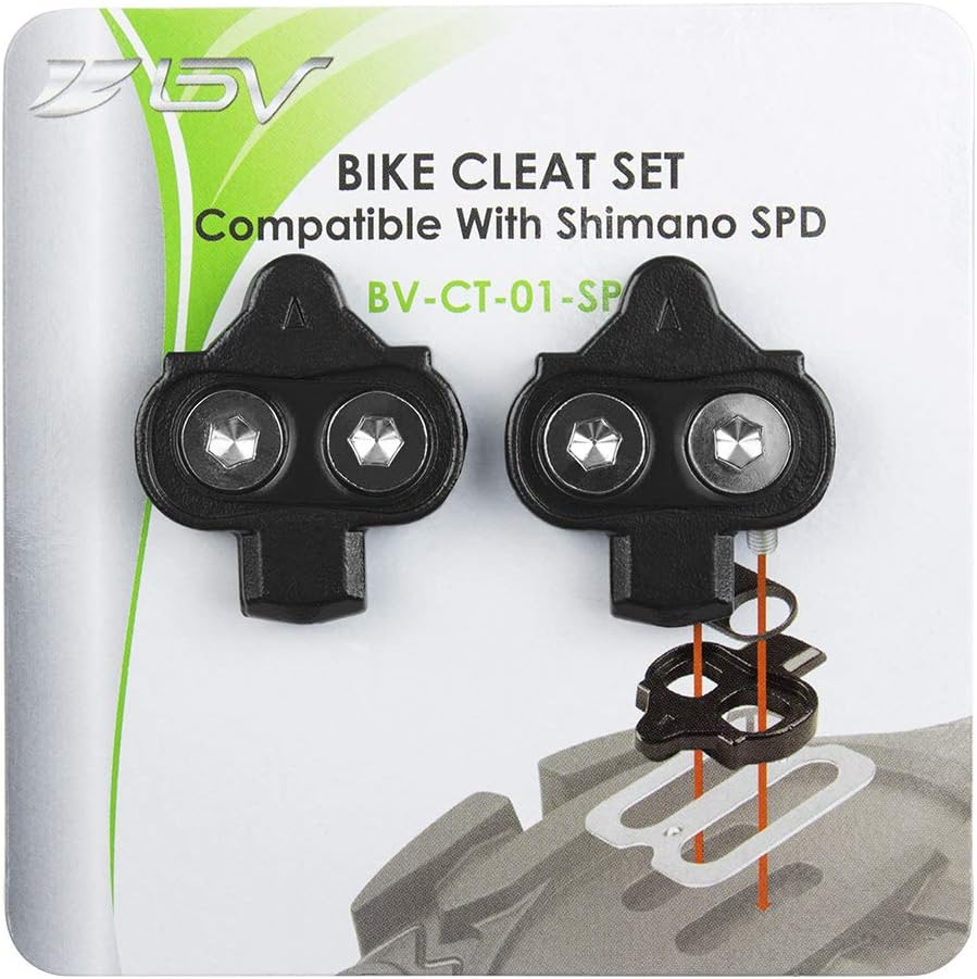 BV Tacos de bicicleta – Compatible con pedales Shimano SPD & Look X-Track para spinning, ciclismo interior y ciclismo de montaña, fácil liberación