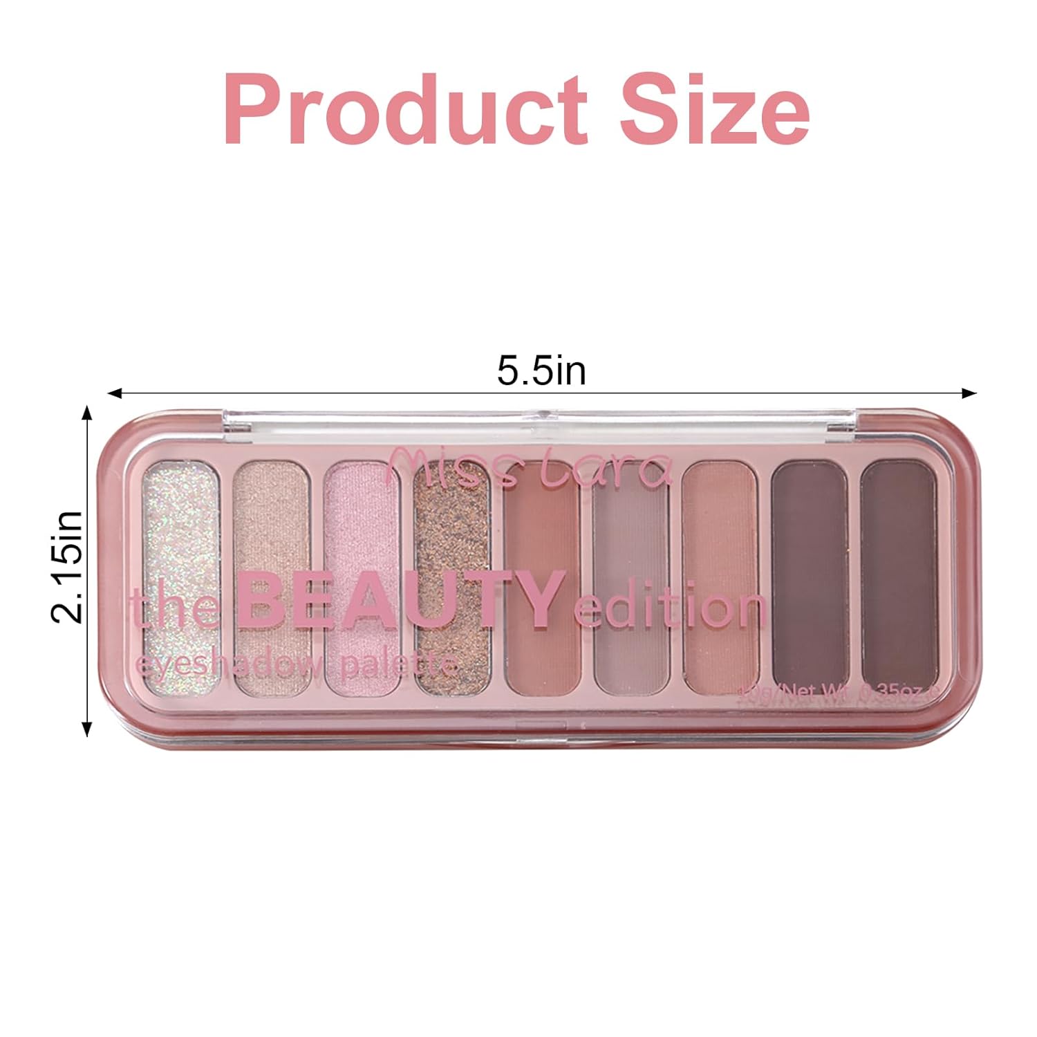 Paleta de sombra de ojos de 9 colores  Sombra de ojos con purpurina mate, ultra mezclable, impecable y natural, de larga duración, pawlet de sombra