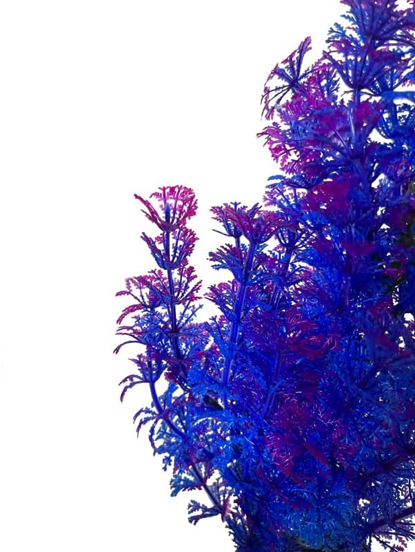Mipukbay Decoraciones de acuario alto púrpura plantas de plástico para acuario decoraciones de peceras plantas de acuario plantas de acuario de