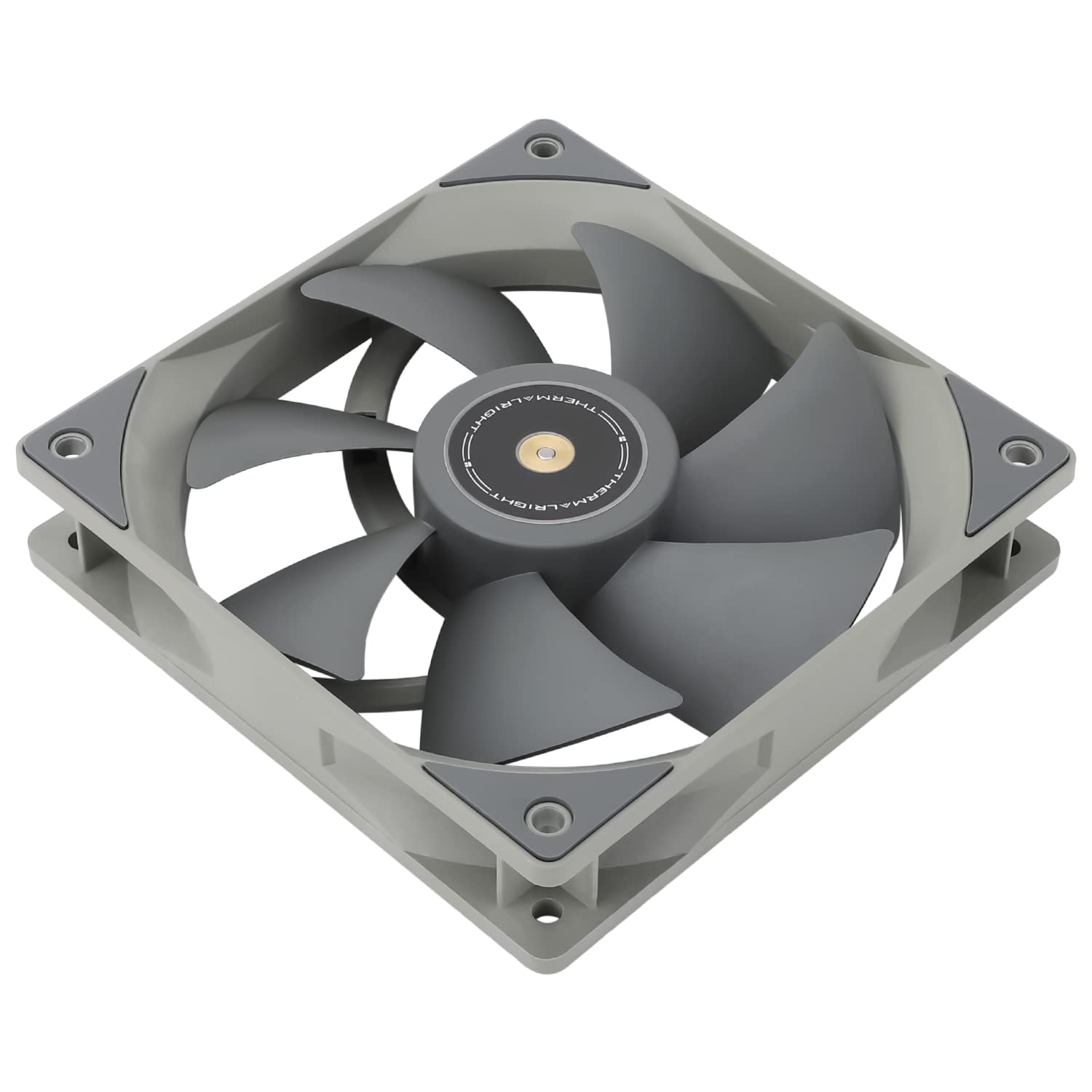 Thermalright Ventilador de CPU TL-G12 de 4.724 in, ventilador de carcasa de computadora, ventilador silencioso de PC PWM de 4 pines, 1500 RPM,