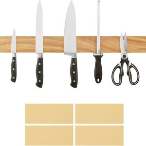 VEVOR Soporte magnético para cuchillos con imán fuerte mejorado, organizador de tiras de cuchillos sin perforar de 24 pulgadas para pared, VEVOR Soporte magnético para cuchillos con imán fuerte mejorado, organizador de tiras de cuchillos sin perforar de 24 pulgadas para pared,