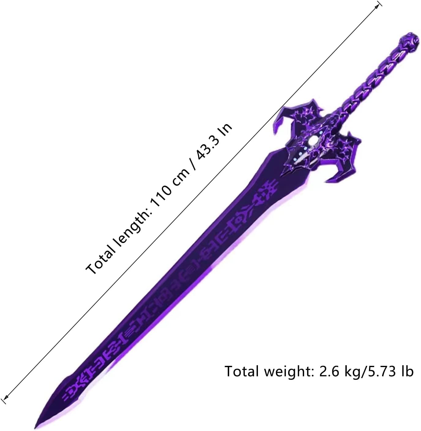 lkjad Cosplay Anime Sword Cosplay Prop Katana Metal Samurai Sword a Variety of Styles
