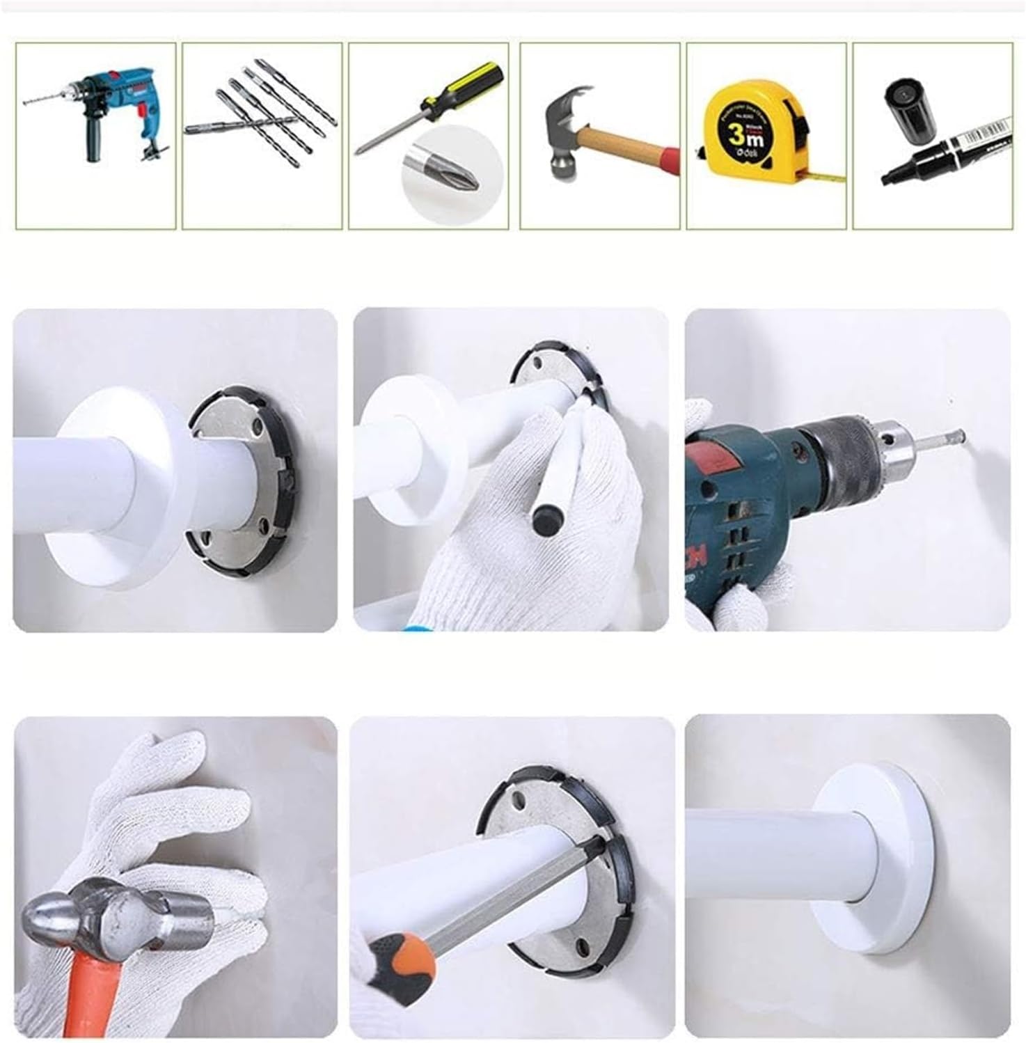 Safety Grab Bars Handle Safety Support Hand Rails Grab Bar for and Shower-15 19 23 27 31inch White and Yellow Safety Stainless Steel Handle Elderly
