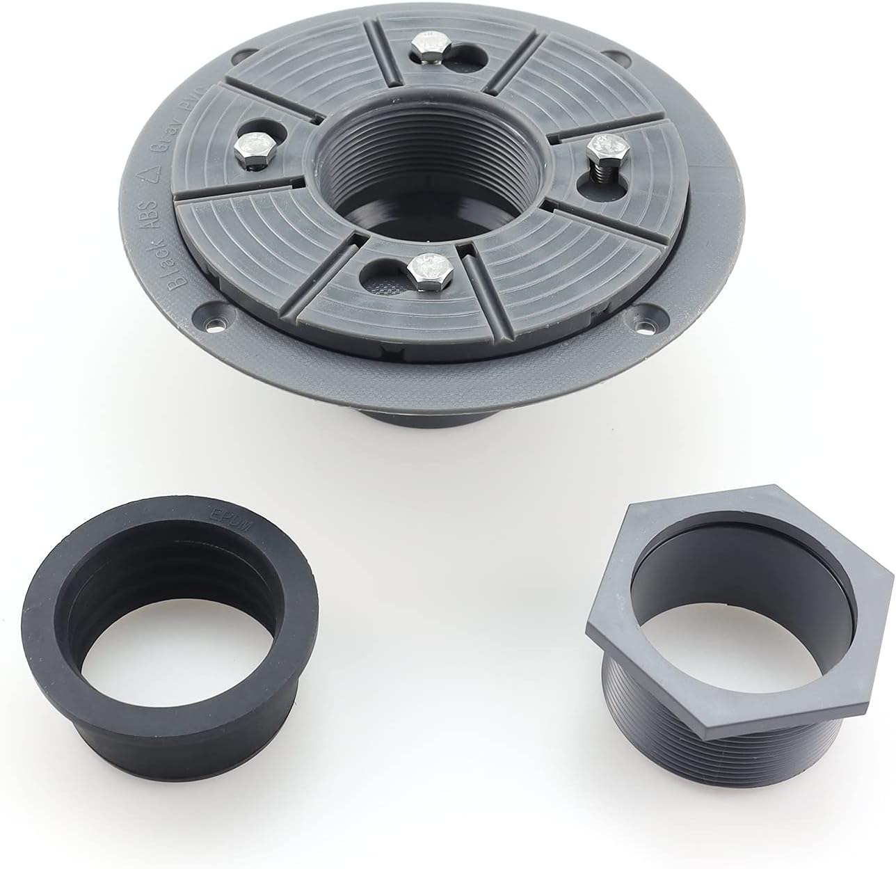 Bernkot Kit de base de drenaje de ducha de 2 pulgadas de PVC con base de drenaje de ducha, adaptador roscado y junta de acoplador de goma para