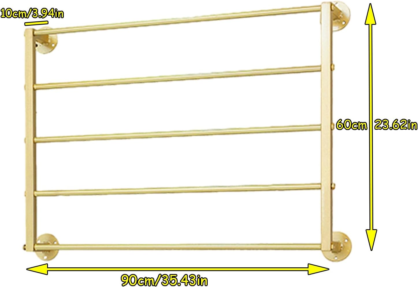 Estante para bufandas montado en la pared, corbatas, bufandas de seda, toallas, estante de metal multifuncional, organizador de papel de regalo que