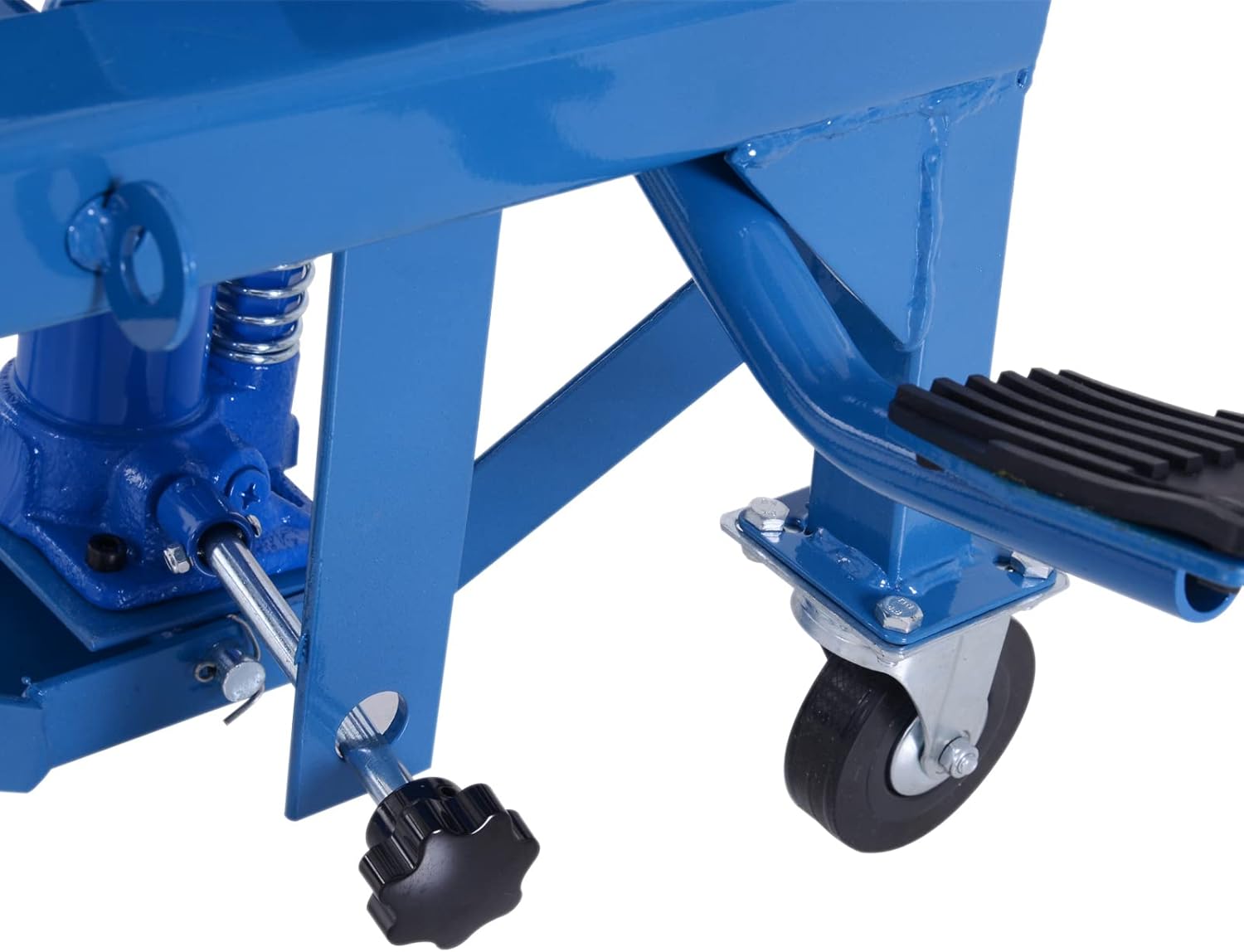 DURHAND Motocicleta hidráulica de 300 libras Scissor Jack Lift Foot Step Wheels para pequeñas motos de suciedad
