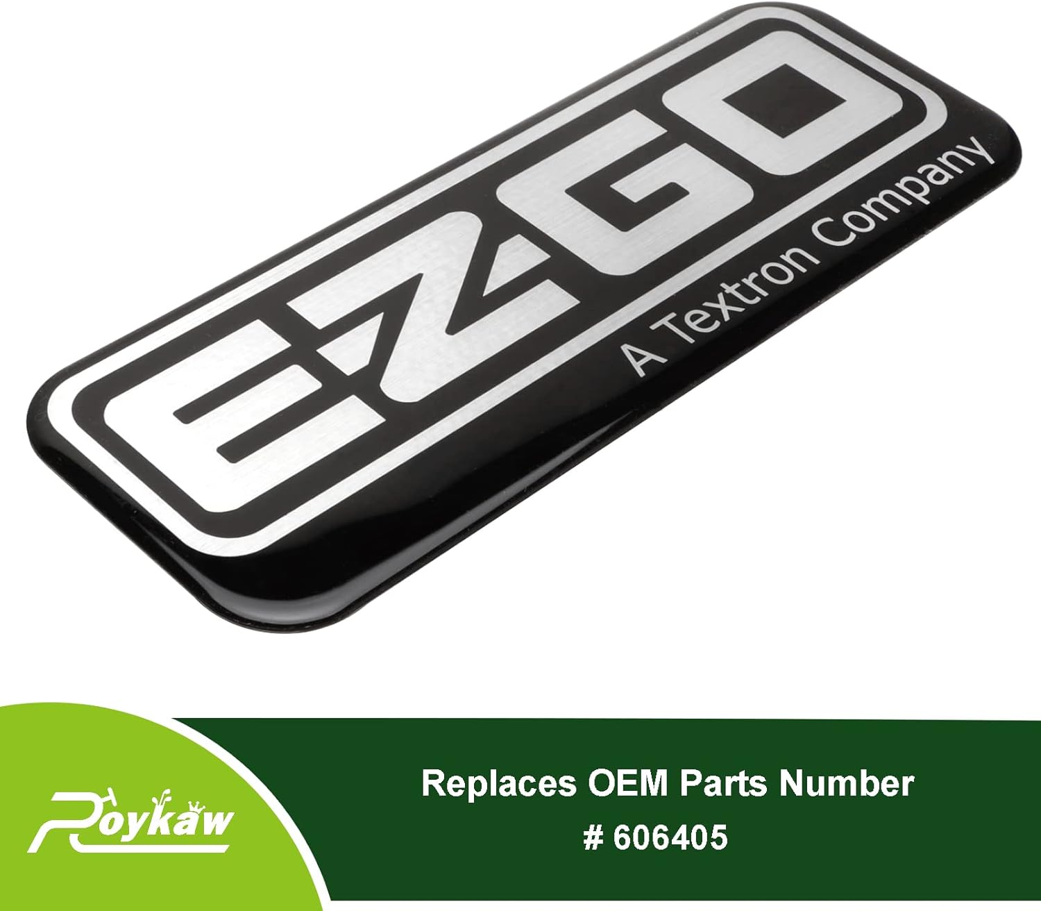 Roykaw EZGO RXV – Placa de identificación frontal para carrito de golf para modelos eléctricos y de gas 2008 en adelante, reemplaza al OEM # 606405