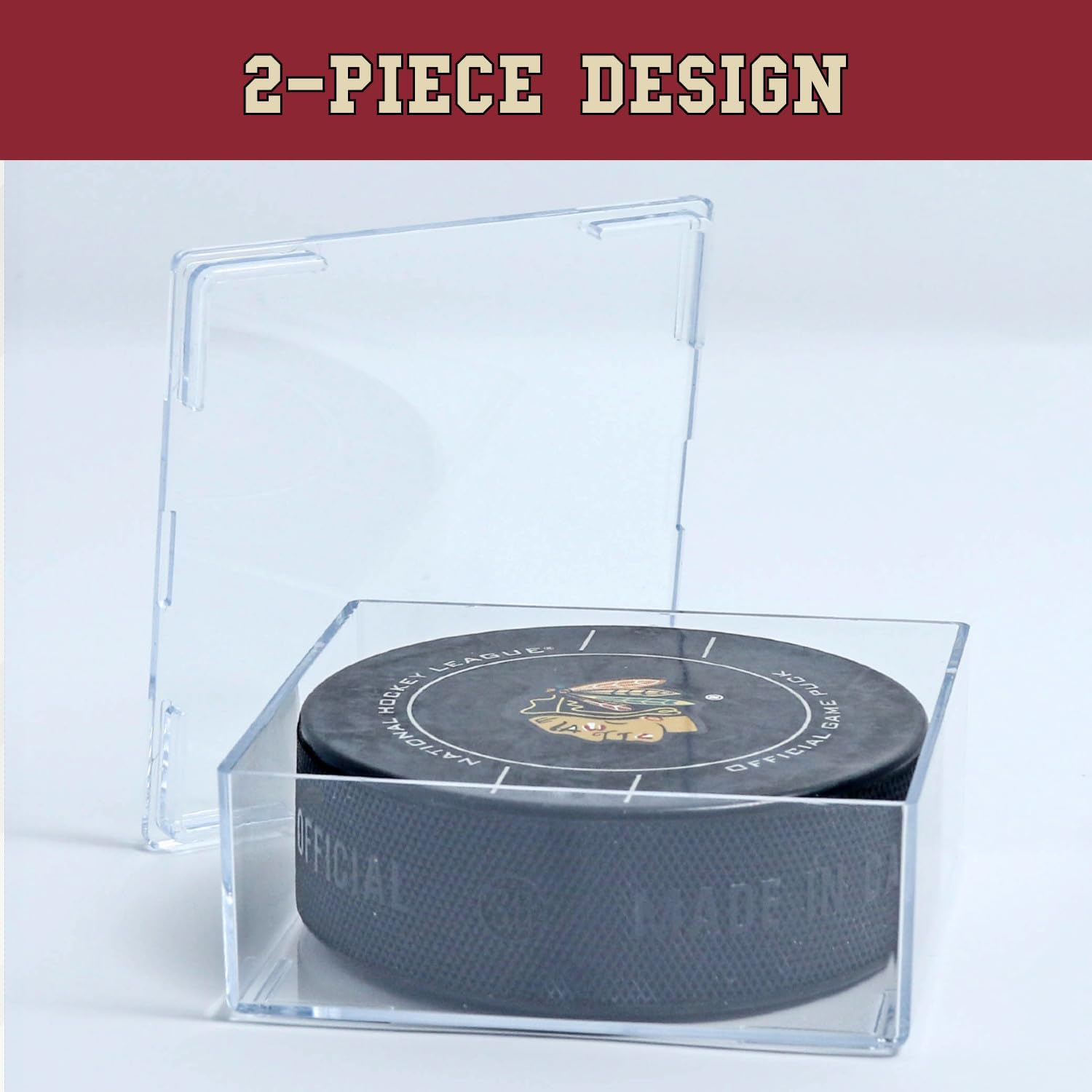 Estuche de disco de hockey, soporte de disco transparente  Se adapta a discos de hockey de tamaño oficial