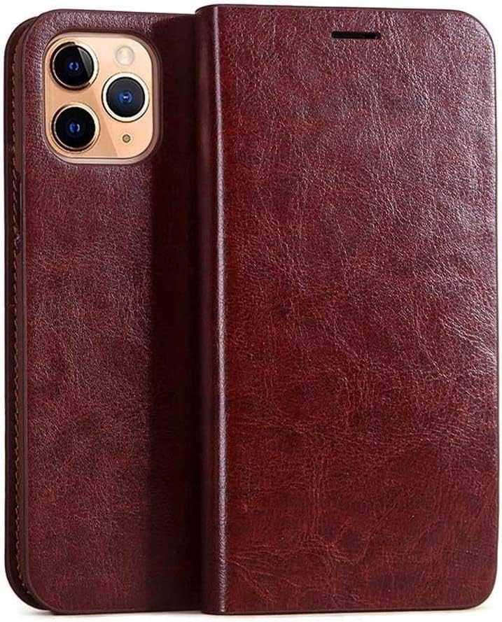 Funda magnética con tapa para teléfono, funda de piel sintética para Apple iPhone 12 Pro (2020) de 6.1 pulgadas, con 3 ranuras para tarjetas (color