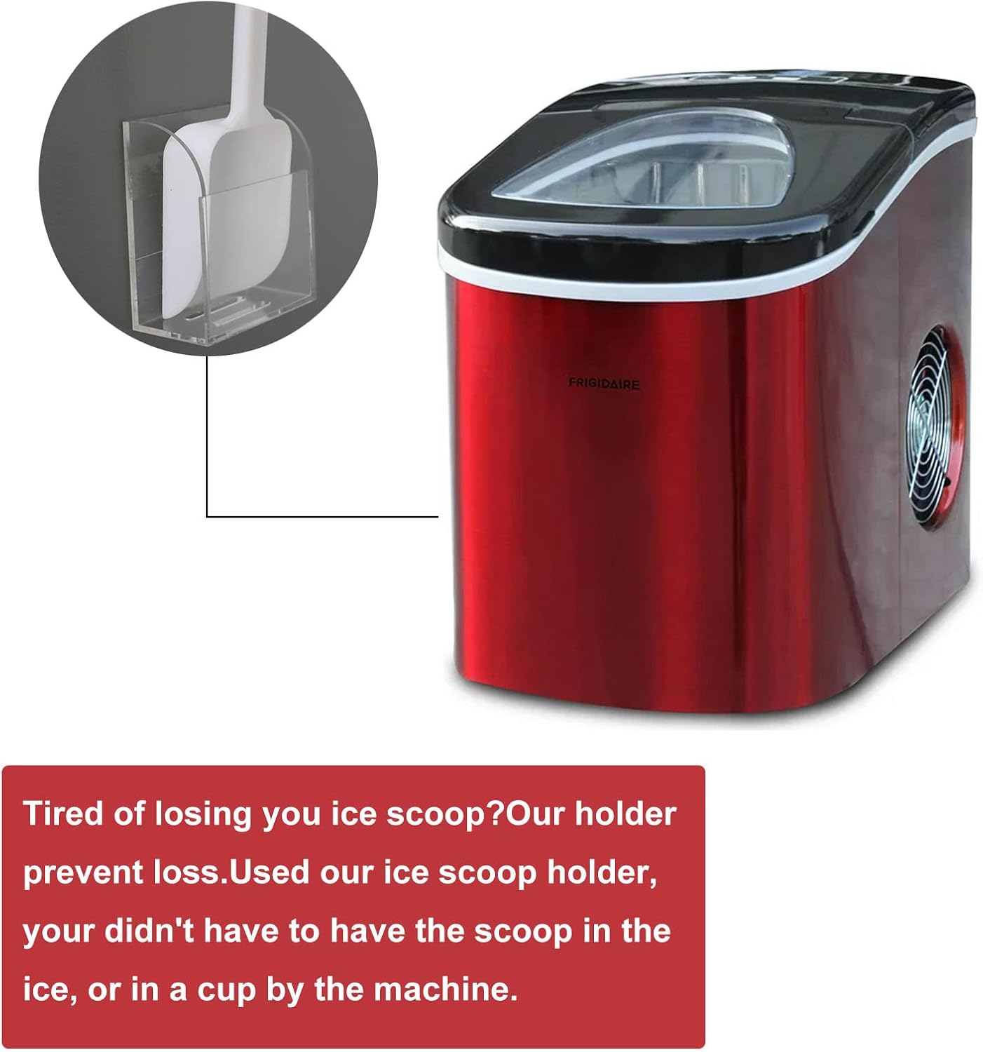 PIAOLGYI Soporte para cuchara de hielo, accesorio para colocar en la encimera, para colocar en la pared, para colocar en la pared (cuchara de hielo