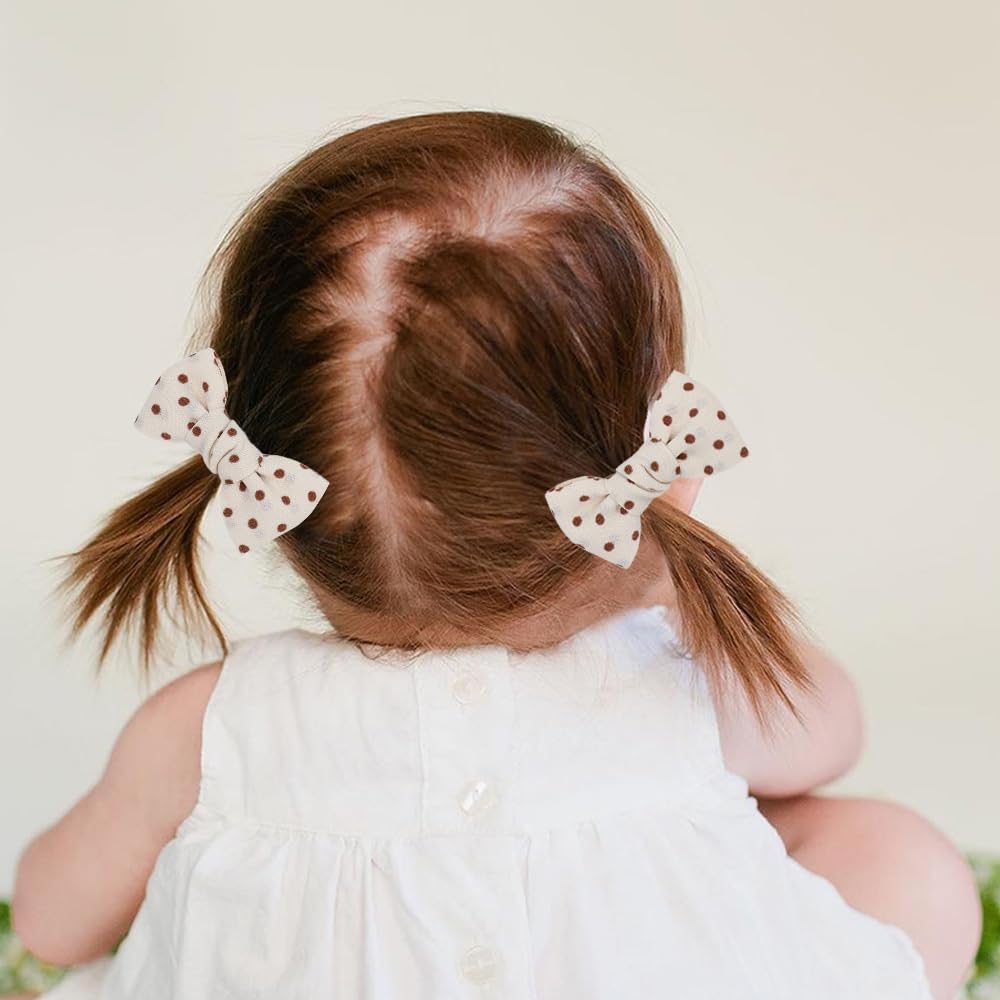 20 ligas elásticas para el cabello con lazos, soporte para cola de caballo pequeño de 2 pulgadas, banda de goma pequeña boutique para niños