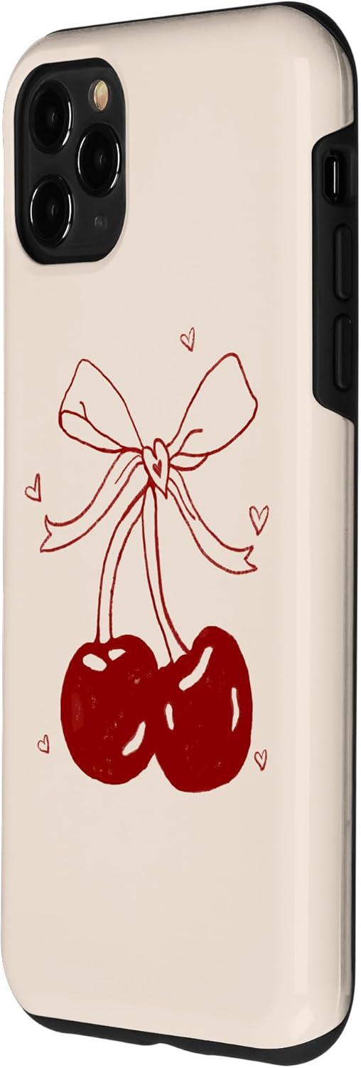 Funda para iPhone 11 Pro Max Cherri lazos cereza