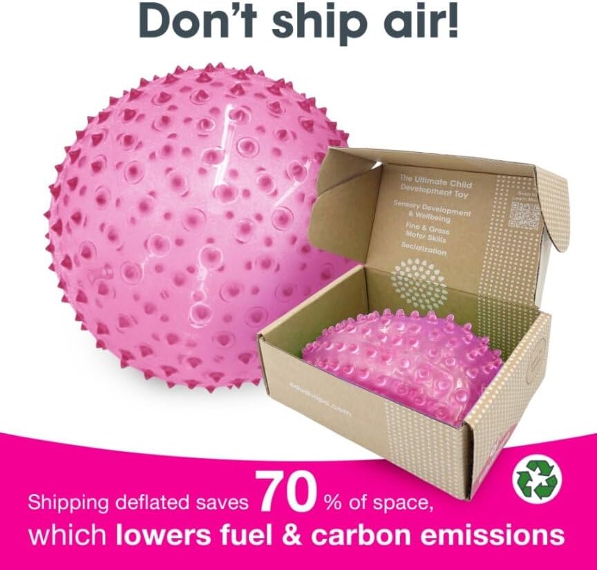 Edushape La bola sensorial original para bebé, bola de bebé de 7 pulgadas que ayuda a mejorar las habilidades motoras gruesas para niños de 6 meses