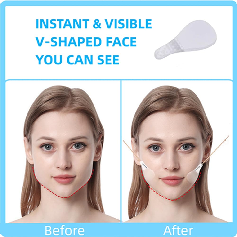 Cinta de estiramiento facial invisible, cinta invisible de estiramiento facial y bandas en forma de V, herramientas faciales para arrugas, ojos,