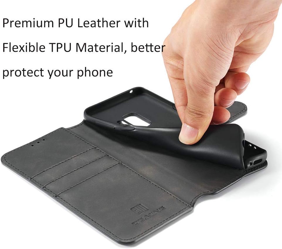 UEEBAI Funda de cuero PU para Samsung Galaxy S7, Vintage Retro Premium Wallet Flip Cover TPU Inner Shell Ranuras para tarjetas Cierre magnético