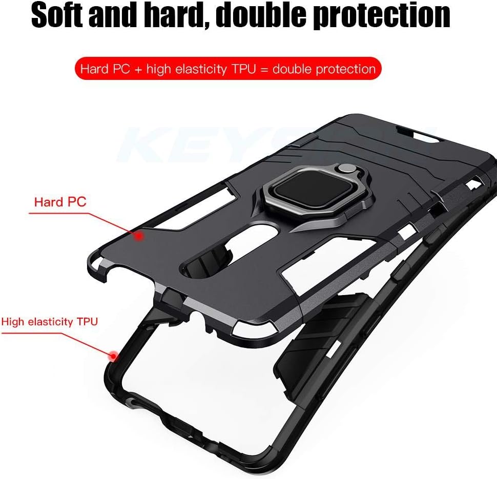 KABIOU Funda a prueba de golpes para Redmi K20 K20 Pro Note 7 7a 6 8 Pro Soporte Soporte Anillo de coche Cubierta del teléfono para Xiaomi Mi 9T Pro