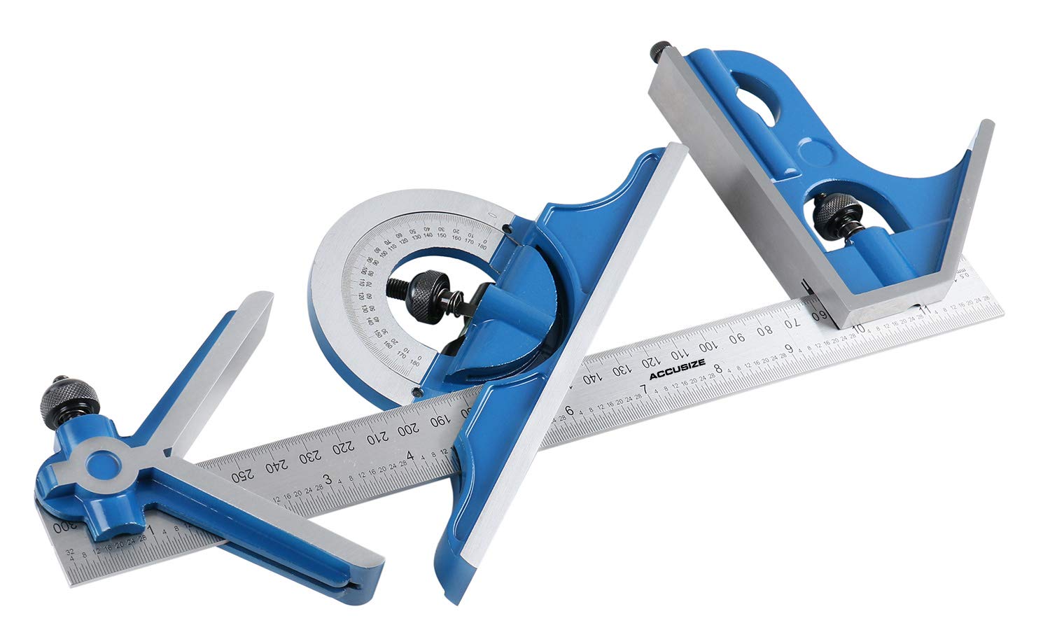Accusize Industrial Tools Juego cuadrado combinado, 12 ”11.811 in, 4 piezasjuego, 0000-8108