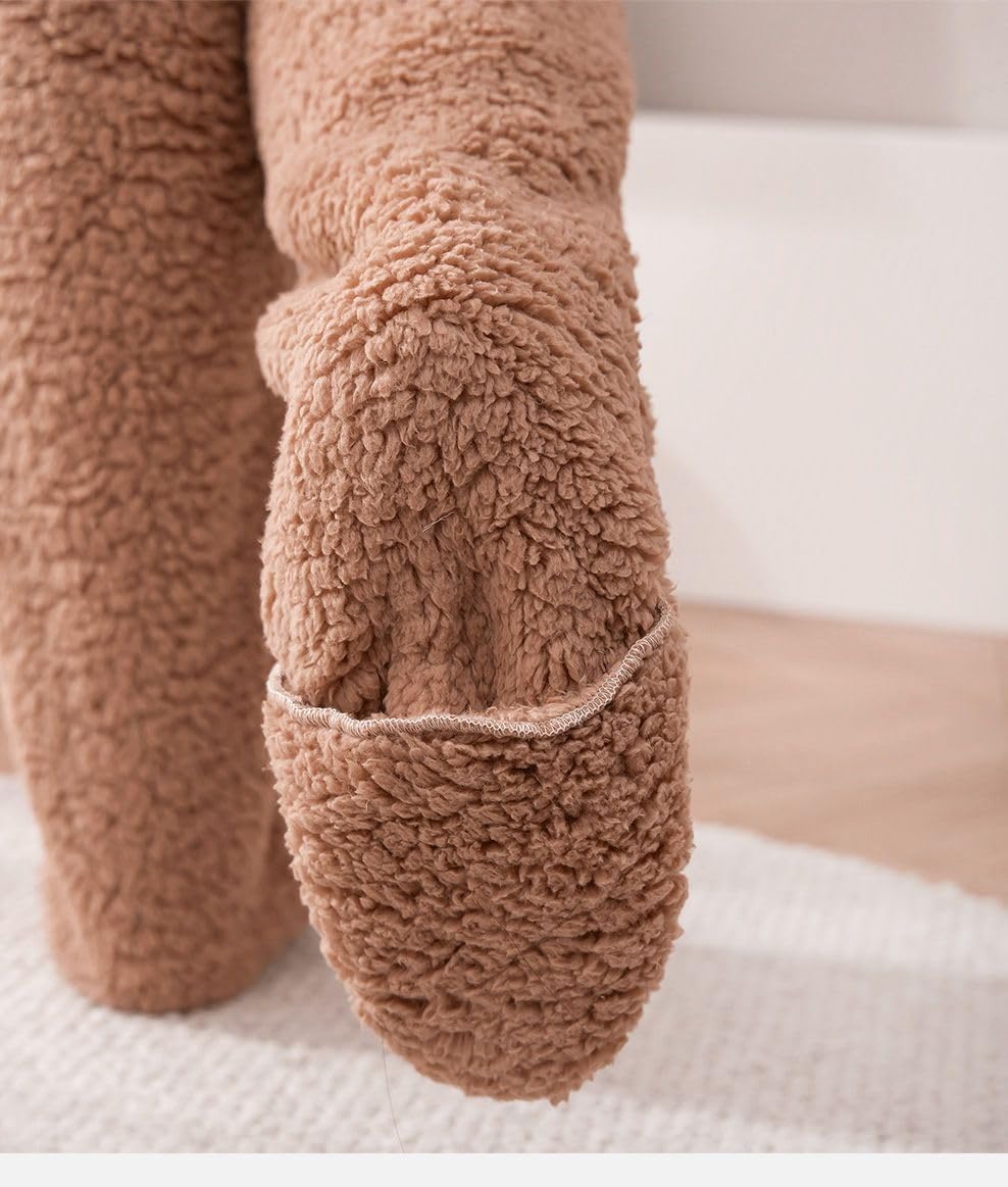 Snuggs – Calcetines acogedores, pantuflas Snugglepaws, calentadores de piernas hasta la rodilla, suaves y cálidos calcetines altos hasta el muslo