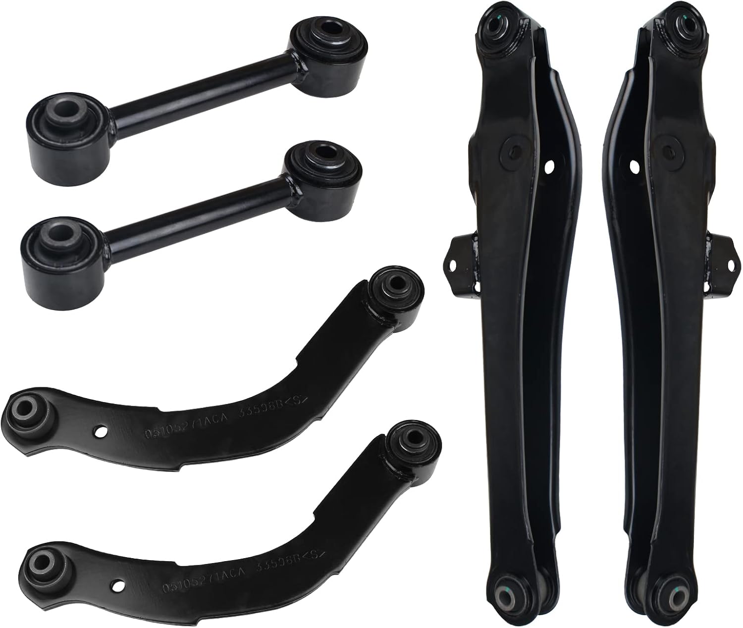 Autoround RK641868 Brazos de control laterales e inferiores superiores traseros y brazos laterales inferiores para Jeep CompassPatriot 2007-2017,