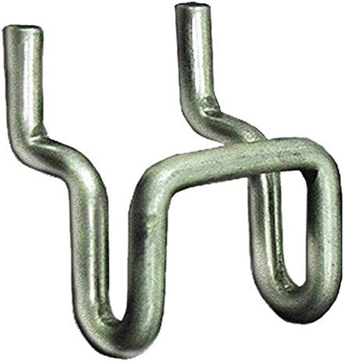 Azar 700020 – Gancho de metal en U para tablero de clavijas  Slatwall, 20 unidades