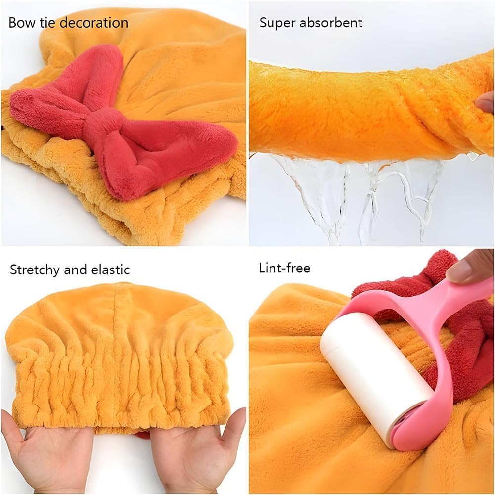LXINYE Toalla de pelo súper absorbente para cabello mojado, toalla de microfibra con lazo, gorro de toalla de microfibra para secado de cabello