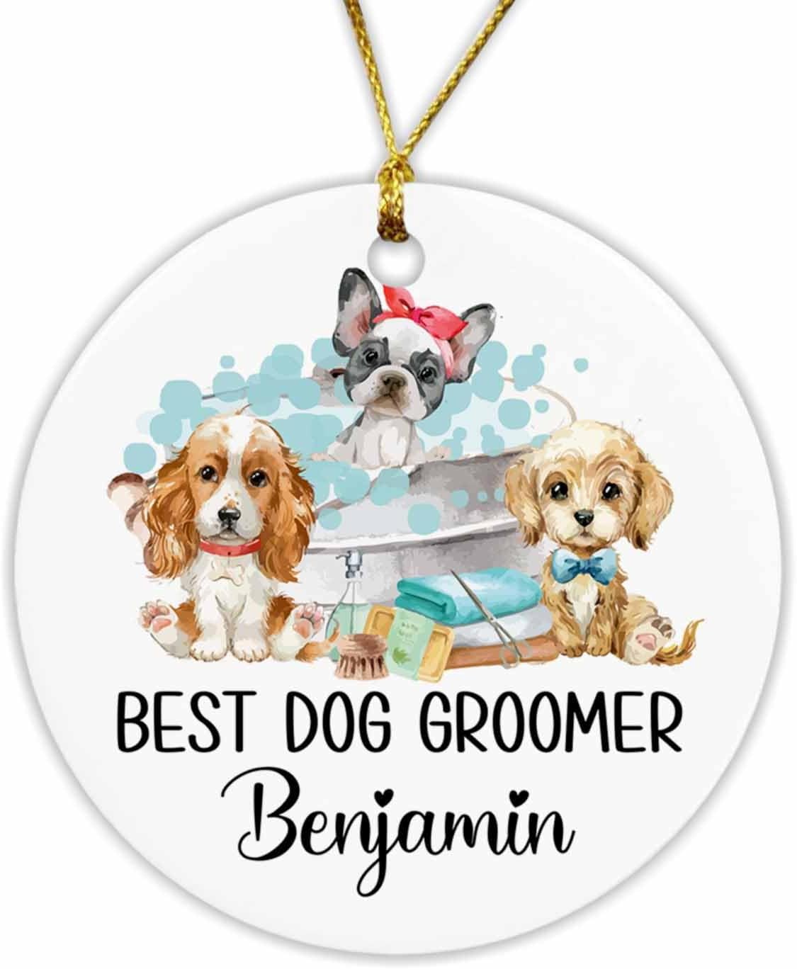 Adorno de peluquero para mascotas, adorno de Navidad para peluquero de perros, decoración de árbol de Navidad, regalo para peluquero de perros,
